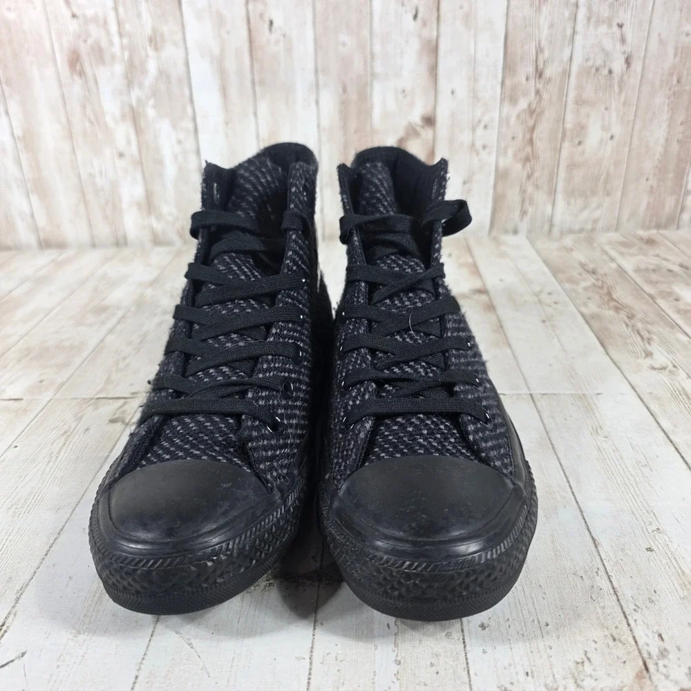 Converse Chuck Taylor All Star Hi Black‎ Woven Textile Sneakers 562490F Womens 7